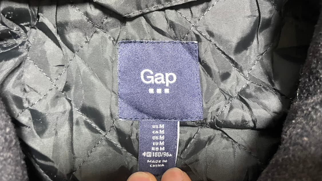 JPN 일본 빈티지 GAP 울 블렌드 멜톤 후드 더플코트 떡볶이코트 M 상품이미지6