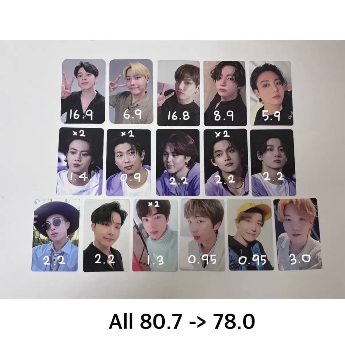 방탄 버터공방 옛투컴cgv특전 메모리즈 포카 bts v jk jimin 상품이미지1