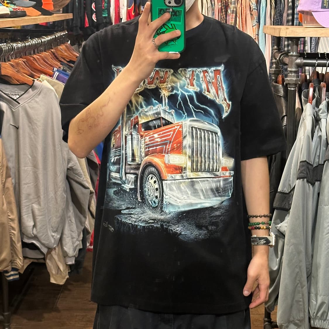 [HI] 빈티지 락 반팔티 블랙 상품이미지2