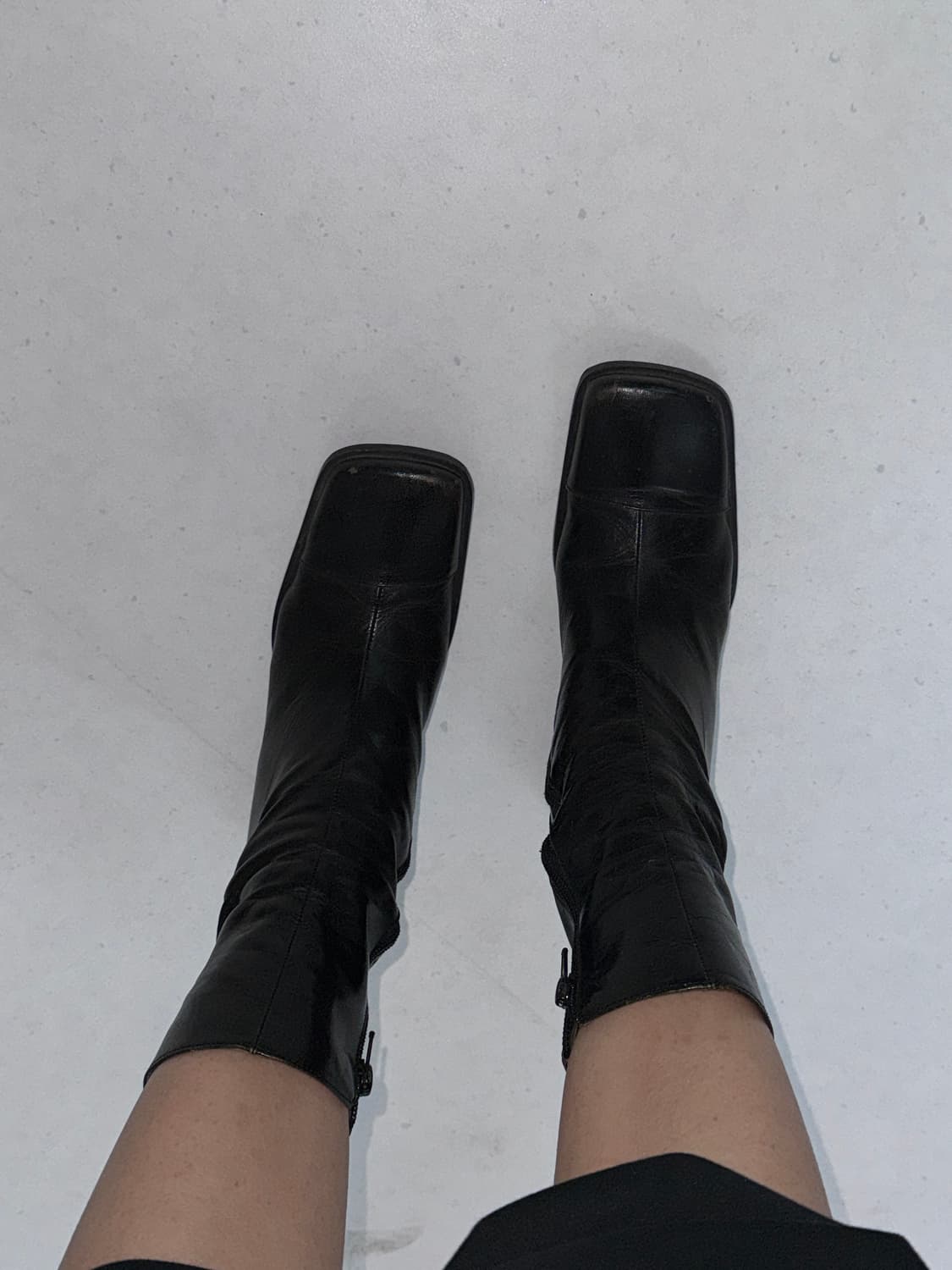 오즈세컨 스퀘어토 가죽 앵클 부츠 상품이미지6