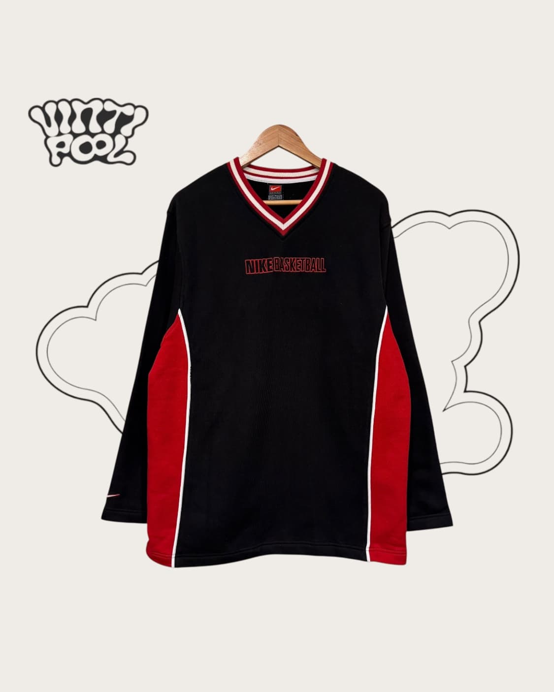 나이키 농구 바스킷볼 브이넥 맨투맨 M 블랙 상품이미지1