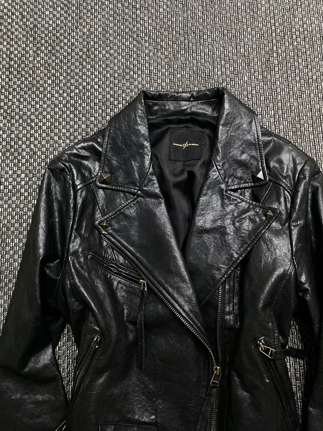 SheepSkin diagonal zipper Detail Jacket 상품이미지3