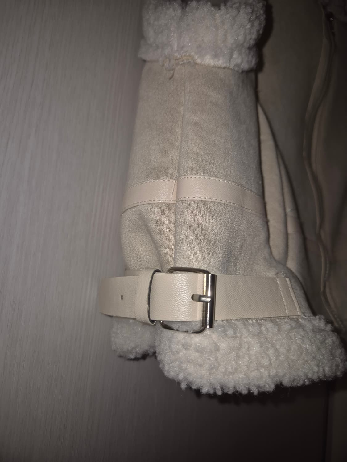 일본 빈티지 아이보리 핑크 무스탕 조끼 상품이미지7