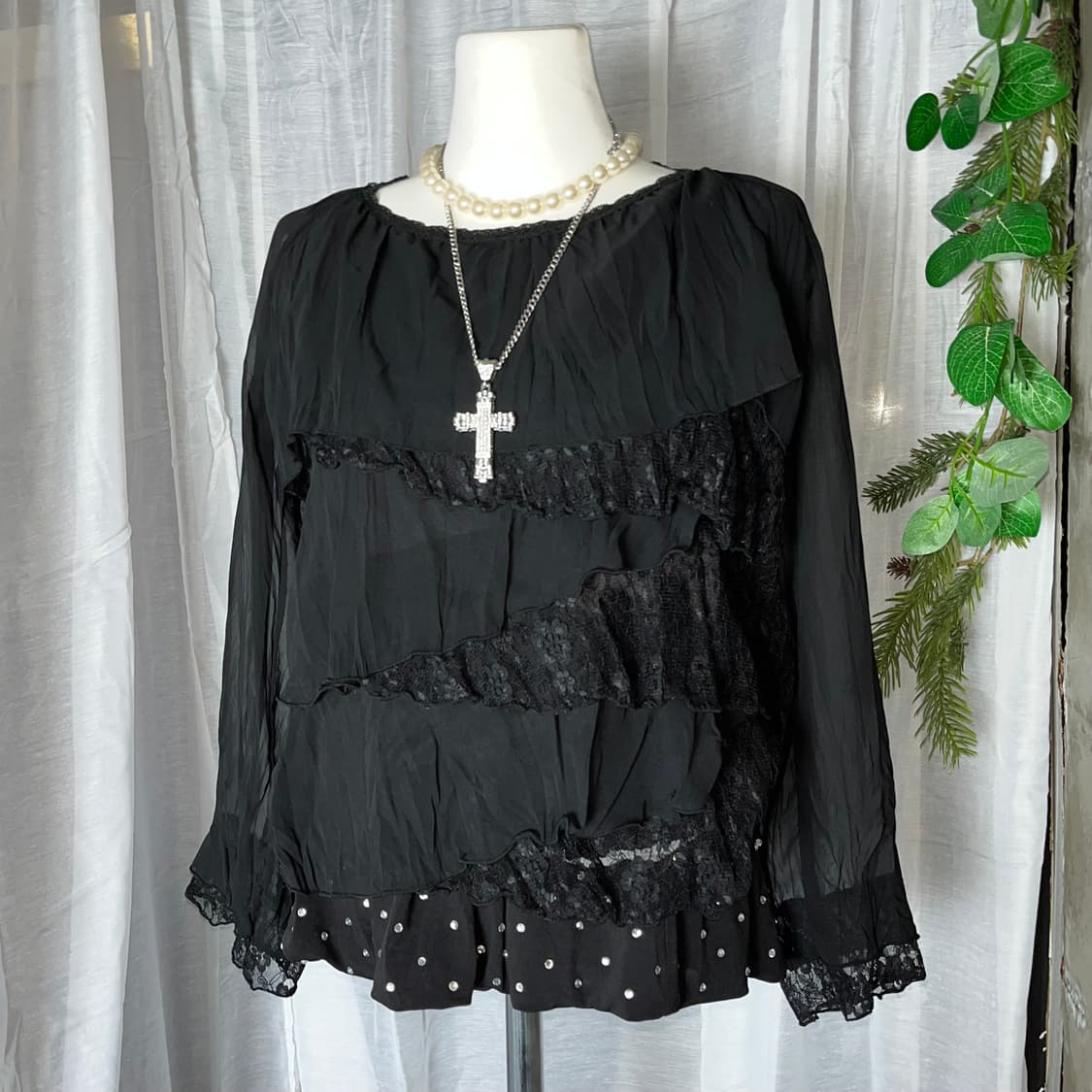 고스 프릴 롱 슬리브 상품이미지2