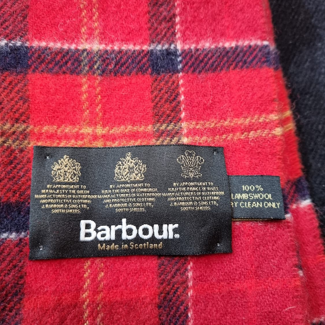 바버 스코틀랜드 타탄체크 램스울100 머플러 상품이미지2