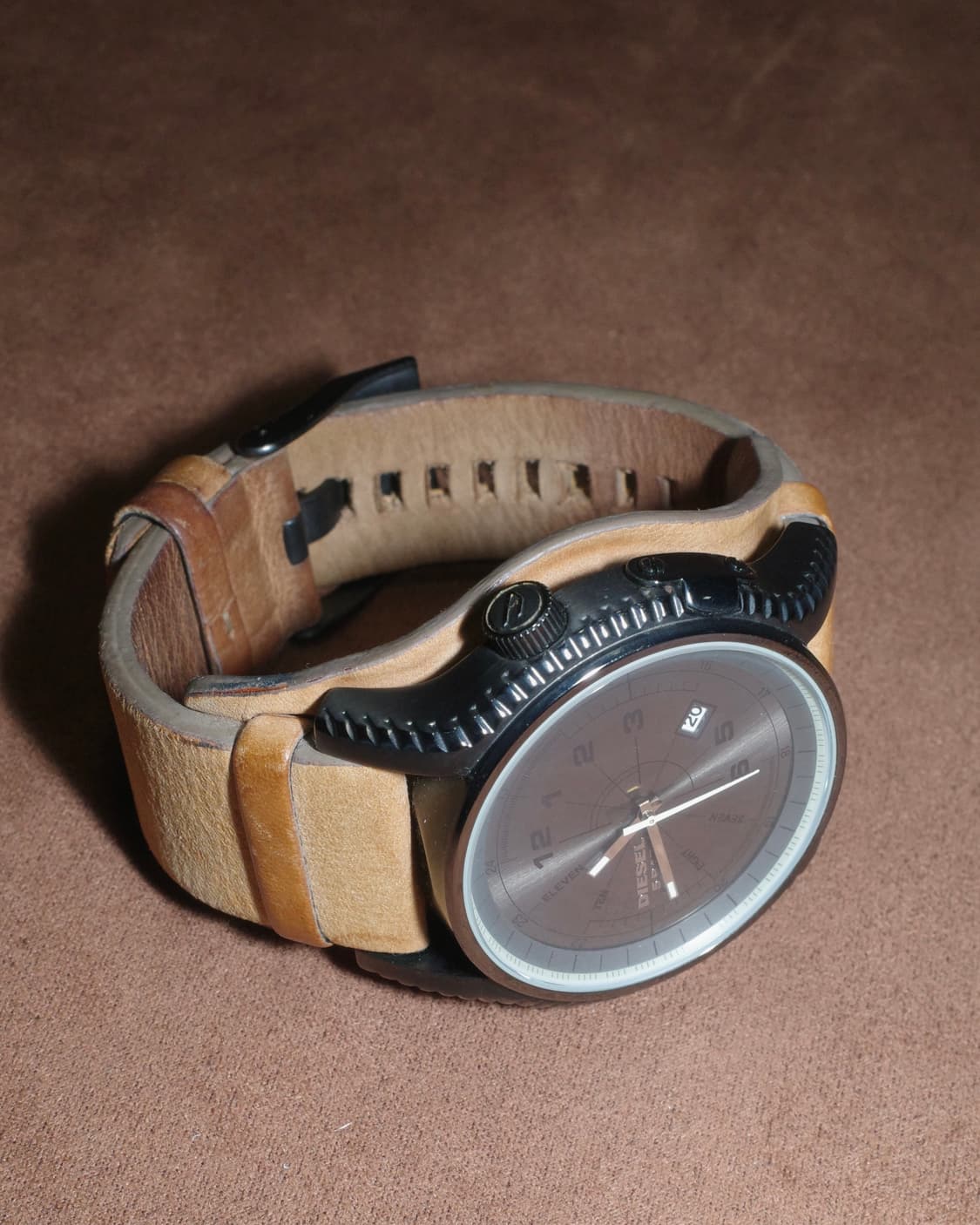 디젤 빈티지 레더 시계 워치 상품이미지2