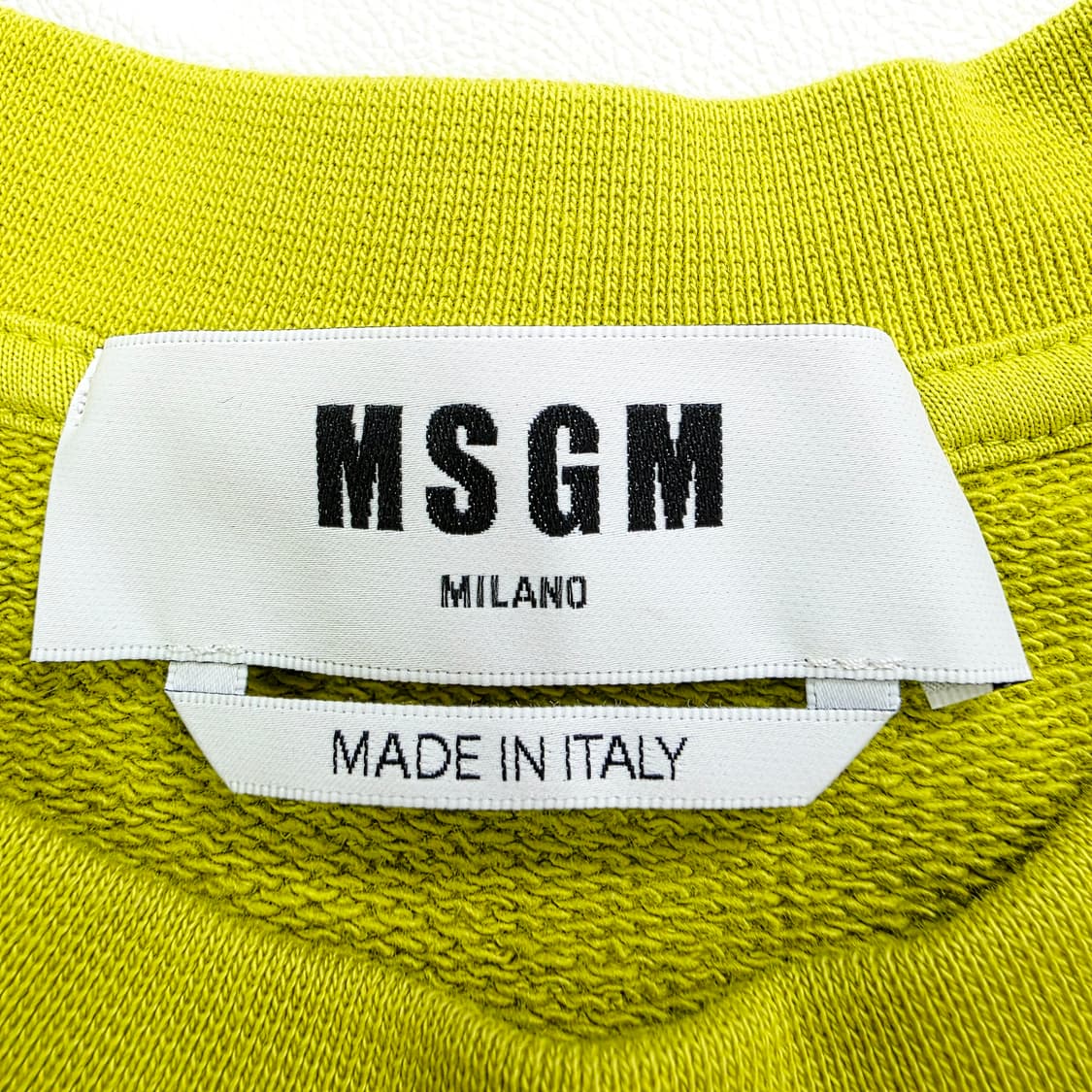 [정품/S] MSGM 밀라노 브러쉬드 로고 맨투맨 라임그린 95 상품이미지3