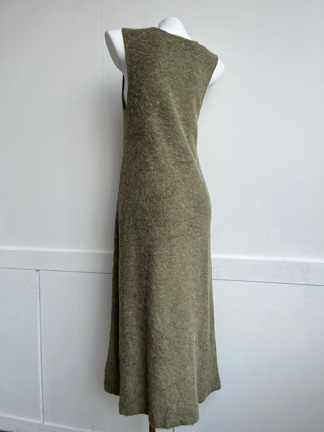 TRAYSEE 카키 부클 니트 롱 원피스 상품이미지4