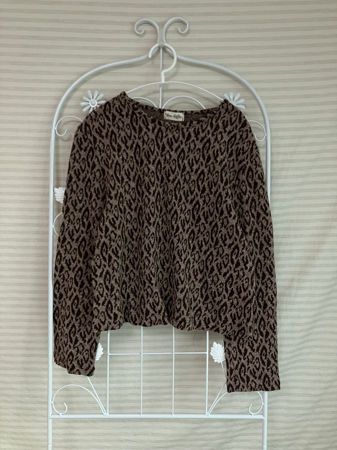 빈티지 호피 라운드 니트 y2k 스트릿 갸루 펑키 일본빈티지578 상품이미지1