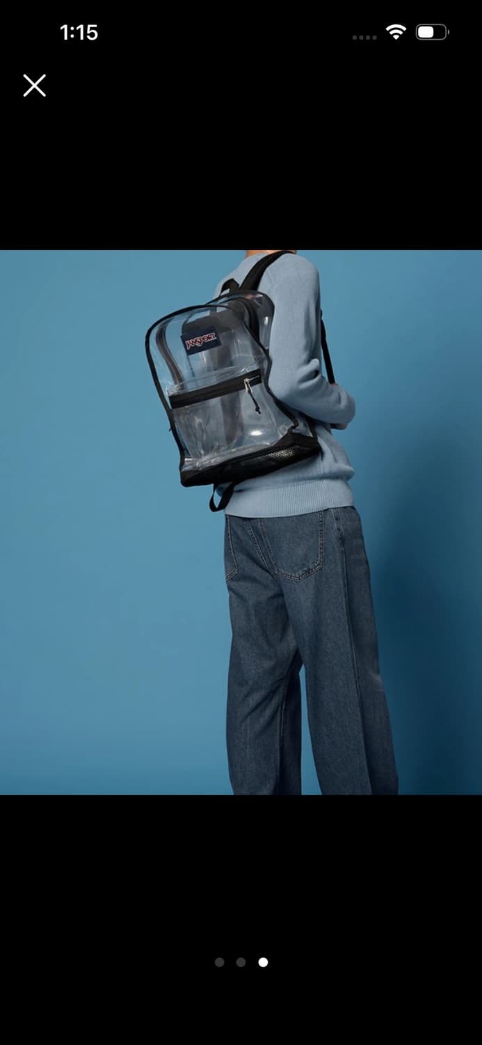 잔스포츠 jansport  남여공용 클리어 투명 백팩 상품이미지3