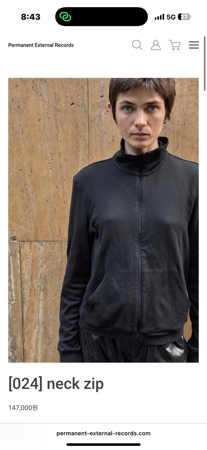 mudule neck zip black 3size 상품이미지1
