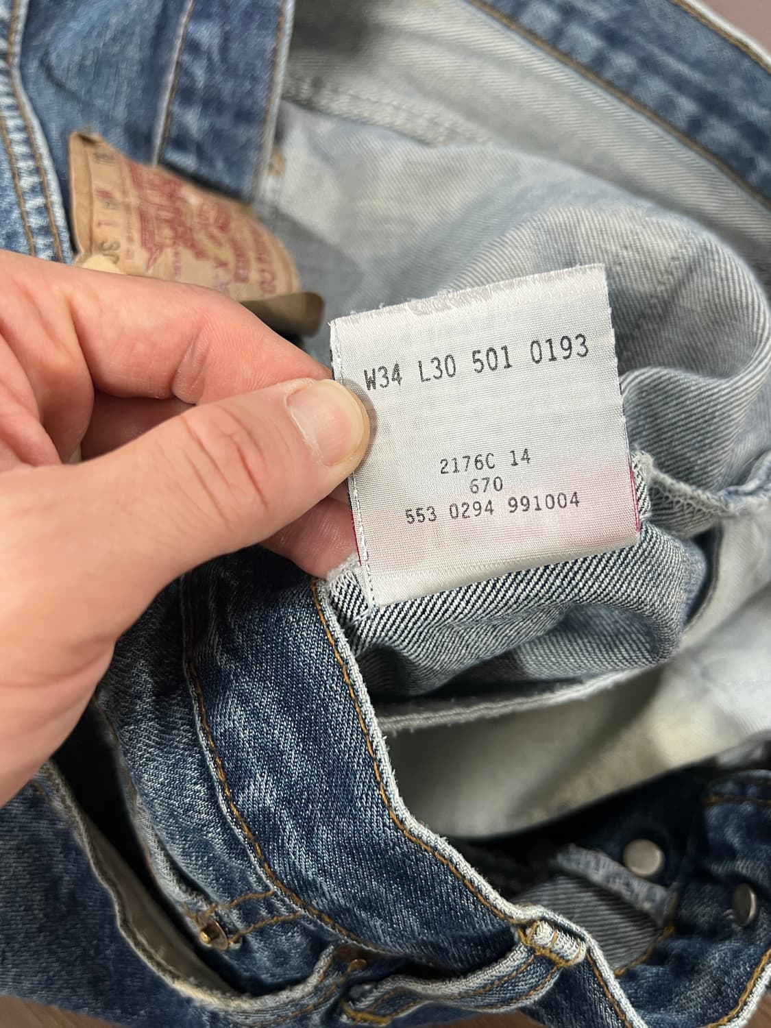 90s USA Levis 리바이스 501 스트레이트 데님 팬츠 상품이미지7