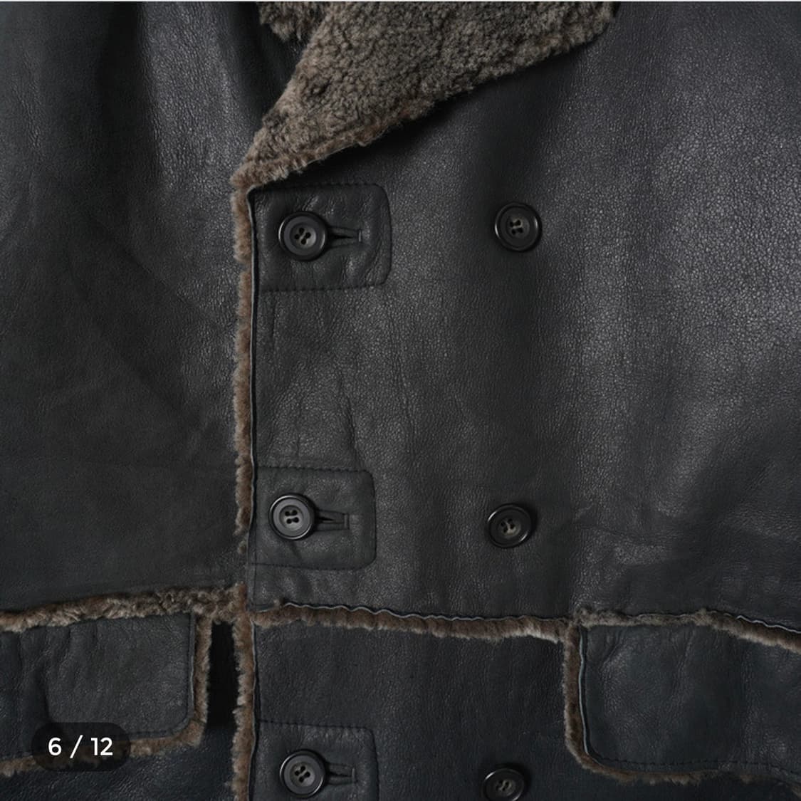 양가죽 무스탕 미디 코트 상품이미지6