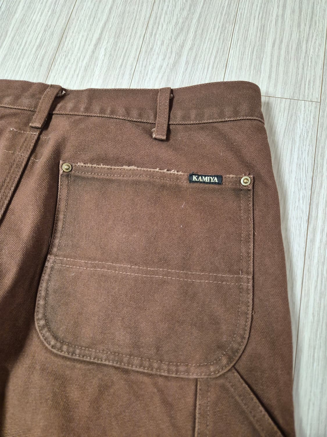 카미야 KAMIYA 보로 덕 페인터 팬츠 브라운 (S) 상품이미지9