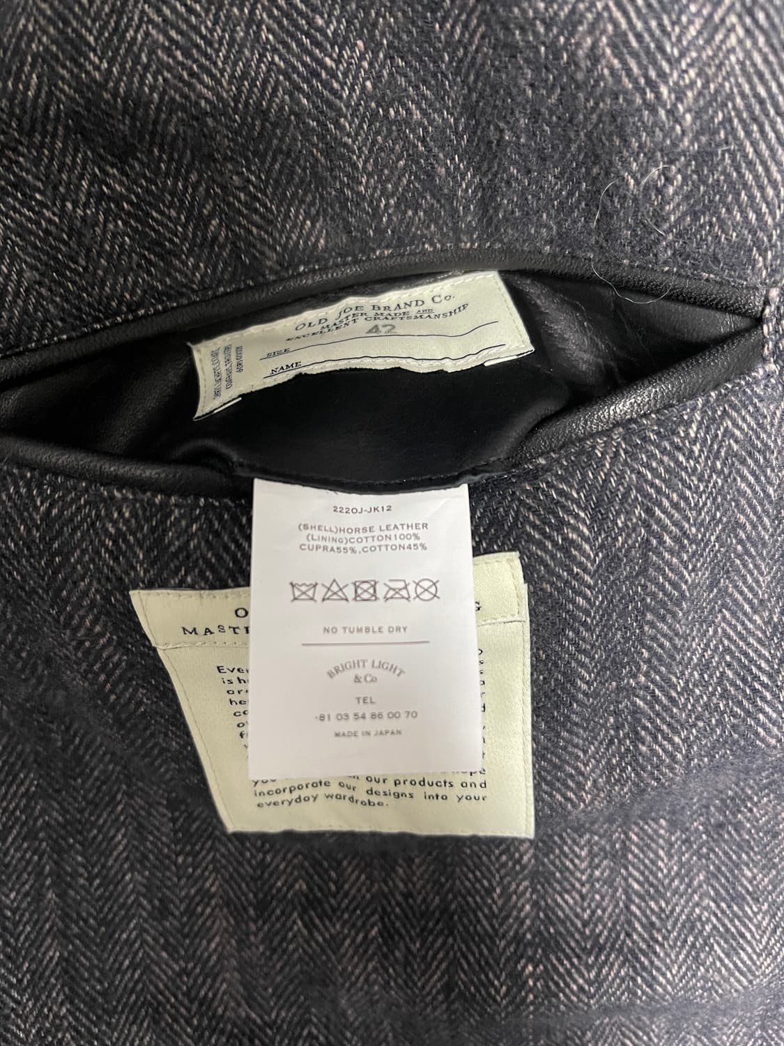 올드조 / 홀스하이드 가죽자켓 / 42블랙 상품이미지5