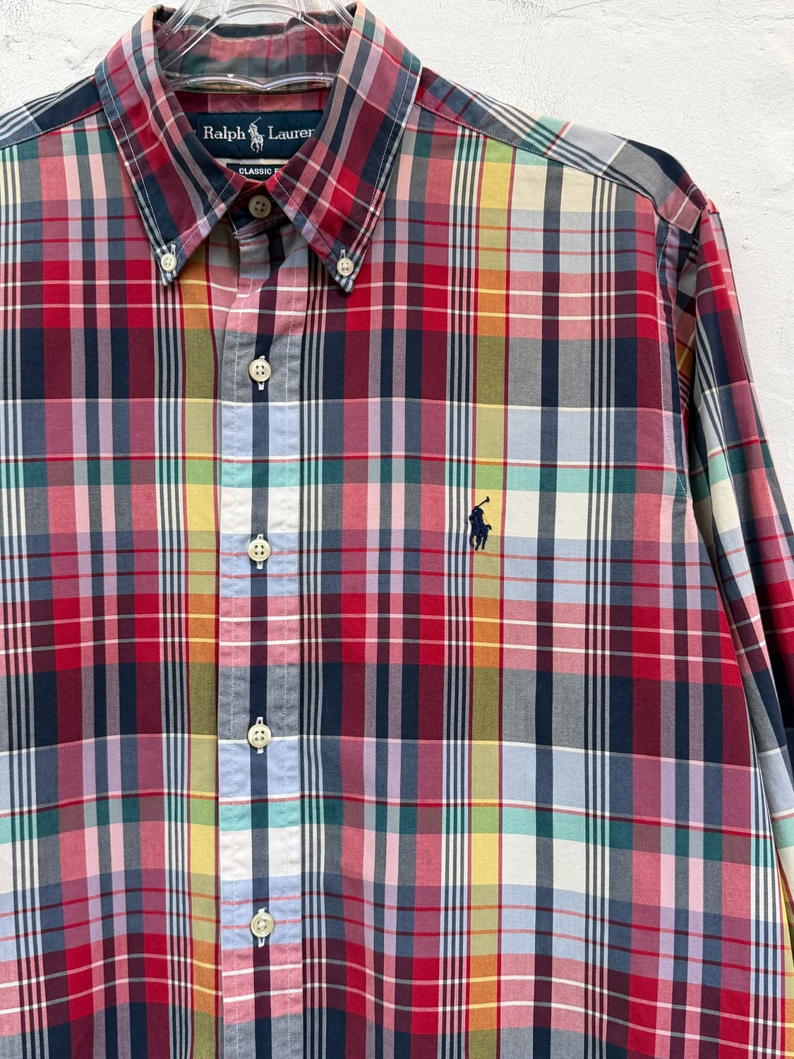 Ralph Lauren 클래식 핏 컬러 체크 셔츠 남방 M 상품이미지3