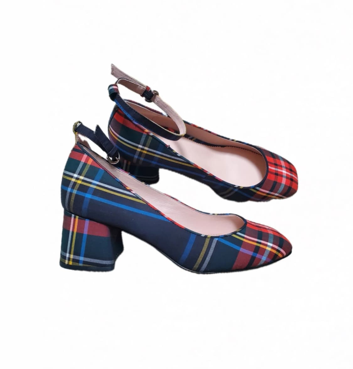  J.Crew 스튜어트 타탄 블록 힐 펌프스 상품이미지2