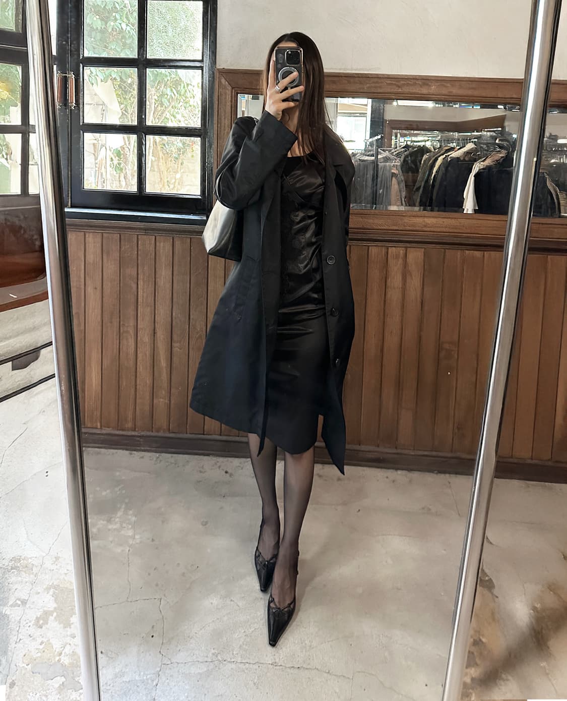 DOLCE&GABBANA black satin lace dress 상품이미지1