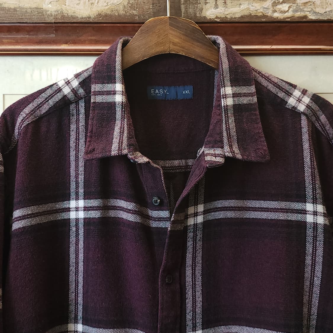 90s 아메리칸 빈티지 체크셔츠 헤비 플란넬 워크셔츠 레드 플란넬 xxl 상품이미지3