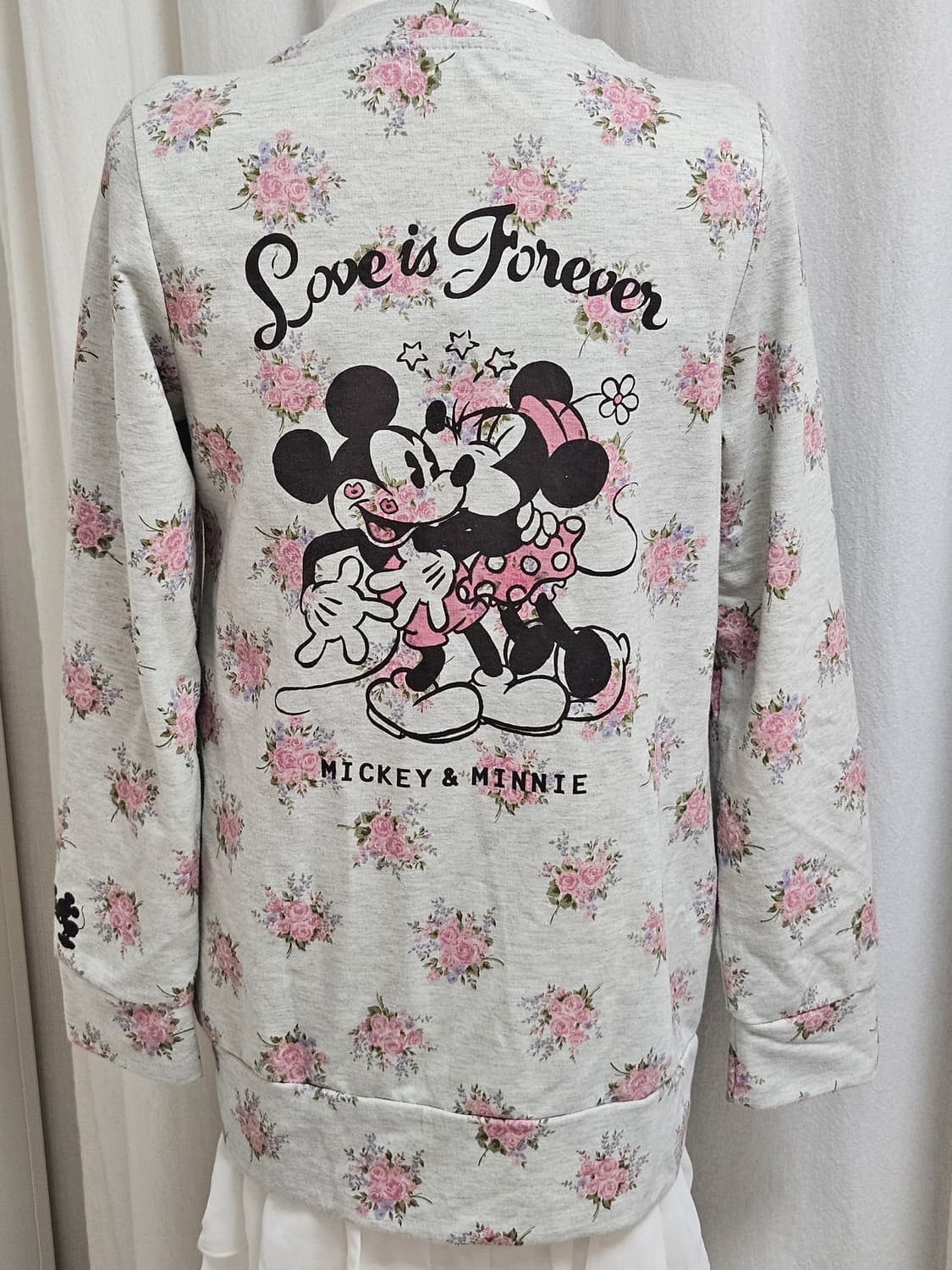 디즈니 미키마우스 플라워  면 가디건 그레이 상품이미지3