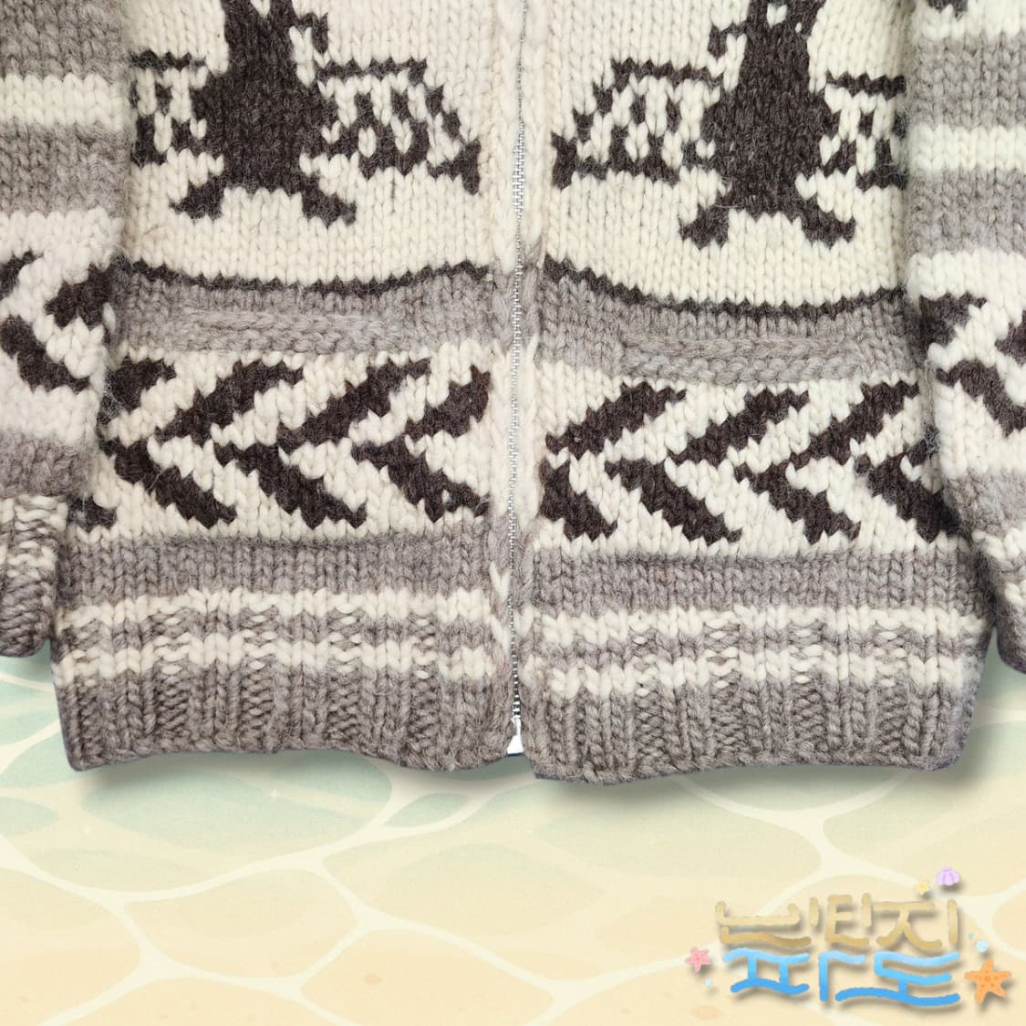 100 Flyer Hook 썬더버드 캐나다 코위찬 니트집업 상품이미지3