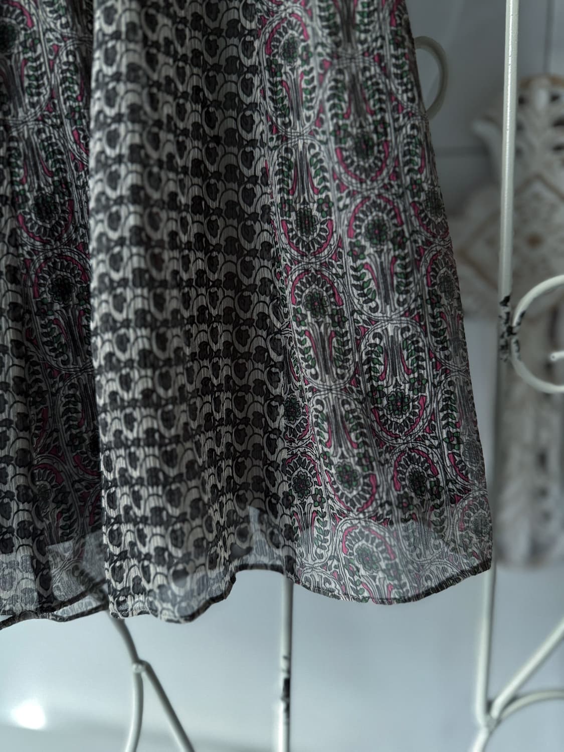 Green Ethnic Chiffon Skirt 0148 상품이미지3