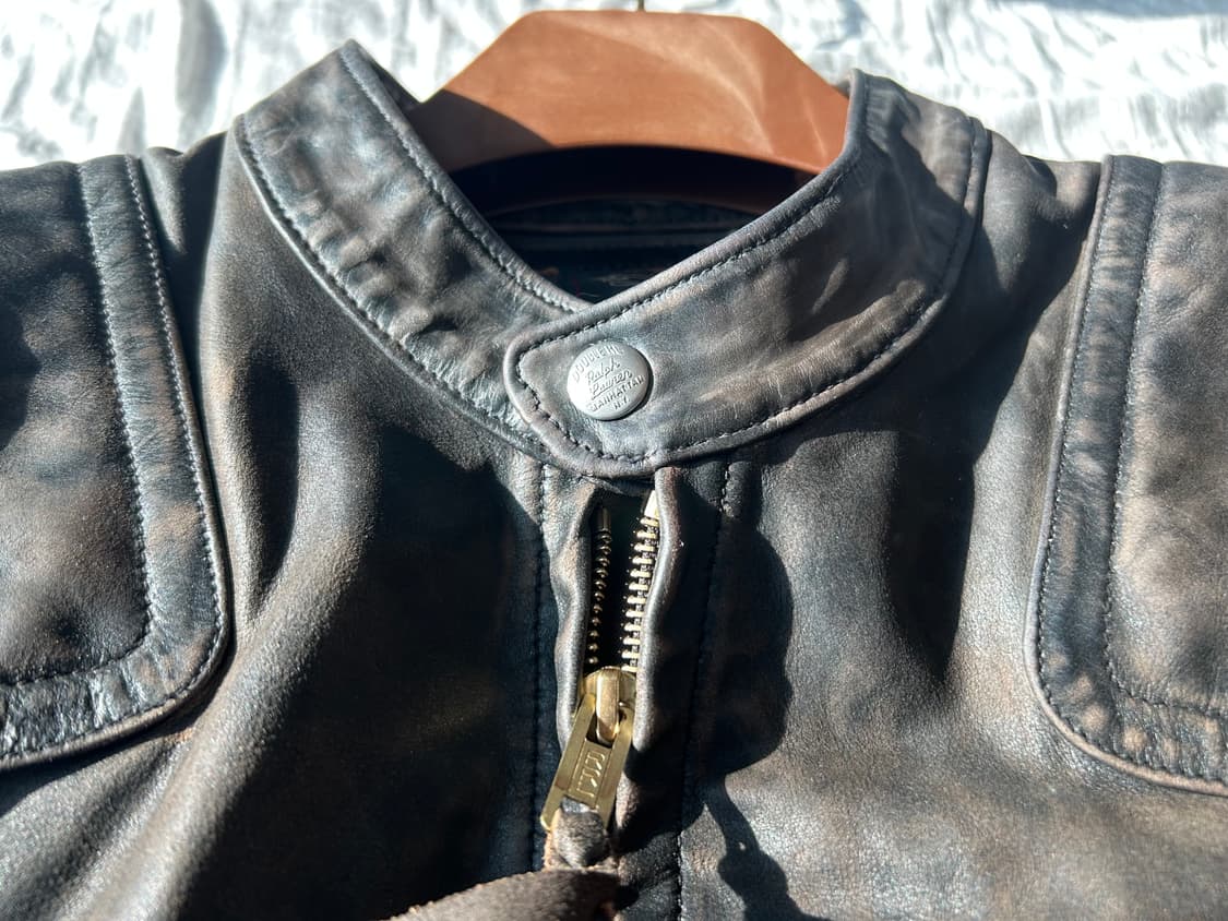 rrl 더블알엘 레더 모토 자켓 m 상품이미지4