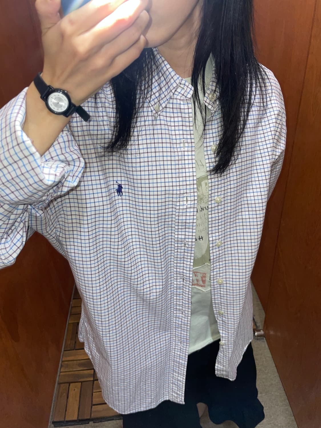 (L) POLO 폴로 랄프로렌 체크 셔츠 슬림핏 상품이미지2
