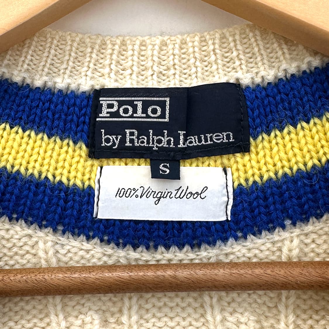 폴로 랄프로렌 울 100 크리켓 베스트 케이블 니트조끼 프레피룩 S 상품이미지5