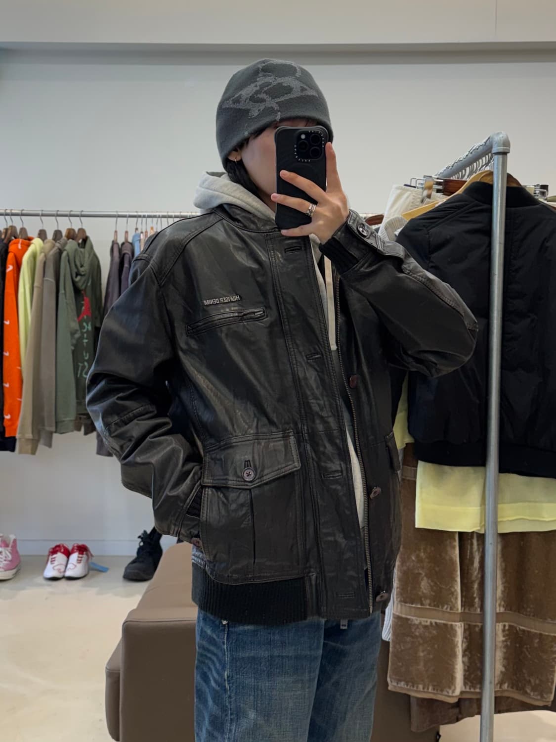 타미힐피겨 데님 레더 봄버 자켓 상품이미지9