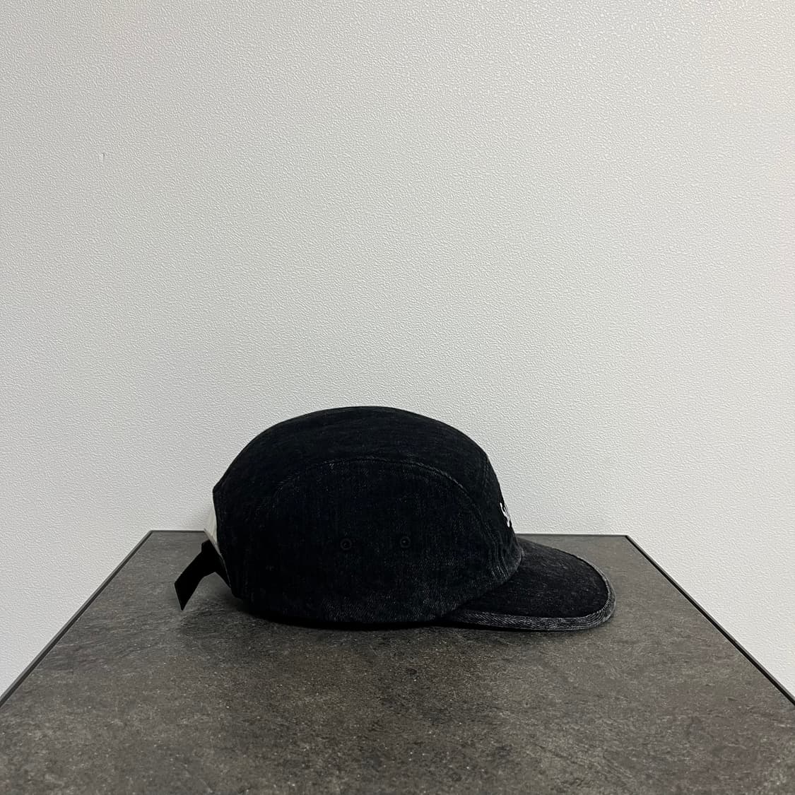 슈프림 워시드 데님 블랙 박스로고 캠프캡 모자 상품이미지5