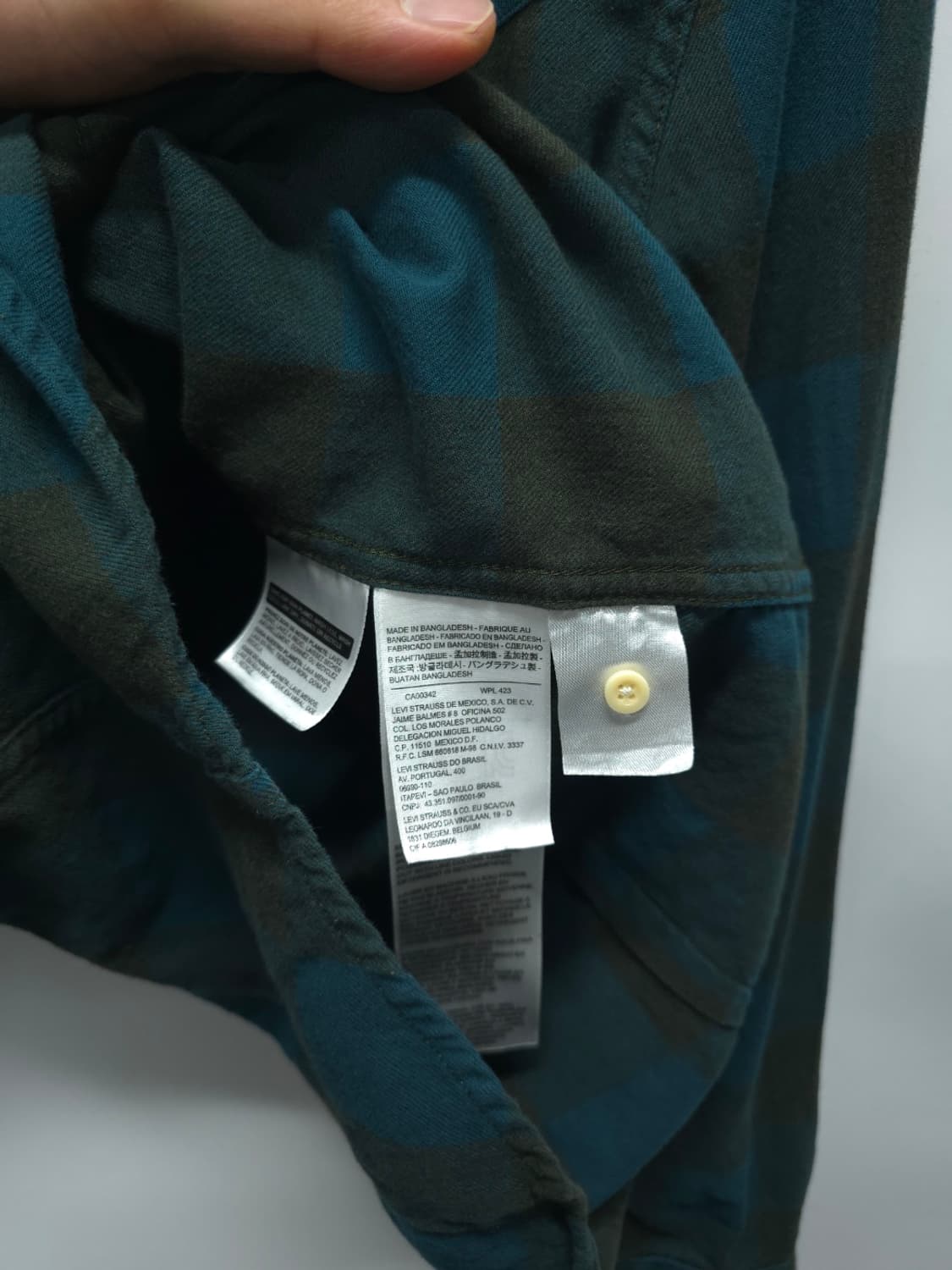 리바이스 그린체크 웨스턴 셔츠 (여성XS) 상품이미지7