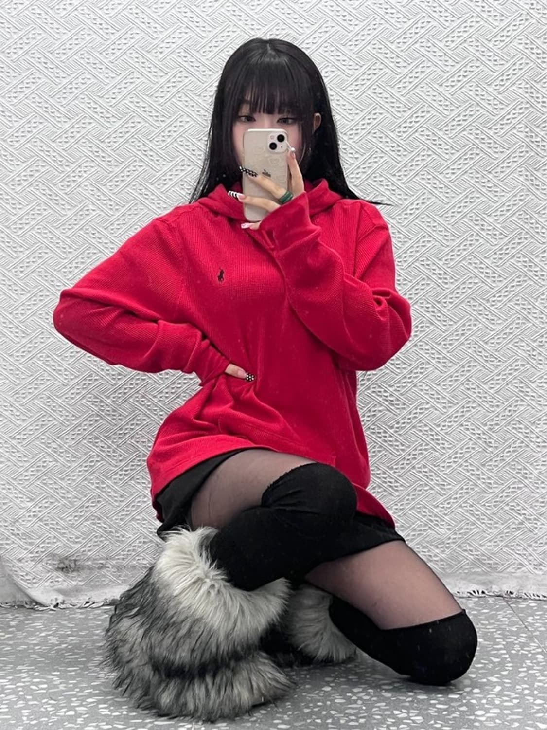 폴로 랄프로렌 올드스쿨 레트로 00's 와플 후드티 XL C10533 상품이미지2