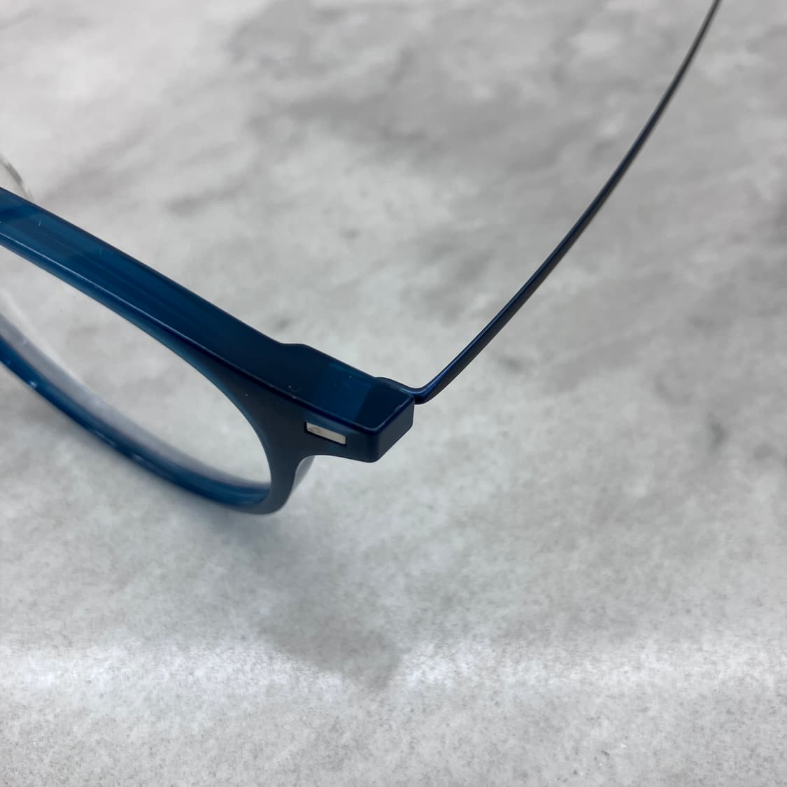 C63 FUSSET 블루 라운드 콤비 뿔테 안경 상품이미지2