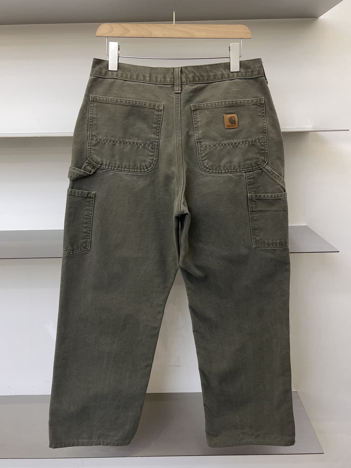 칼하트 B11 모스 캔버스 카펜터 팬츠 상품이미지1