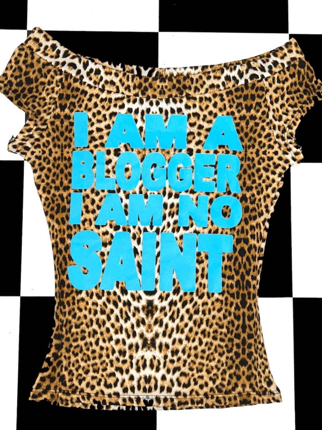 오마이티 y2k 레오파드 탑 하음착용 상품이미지1