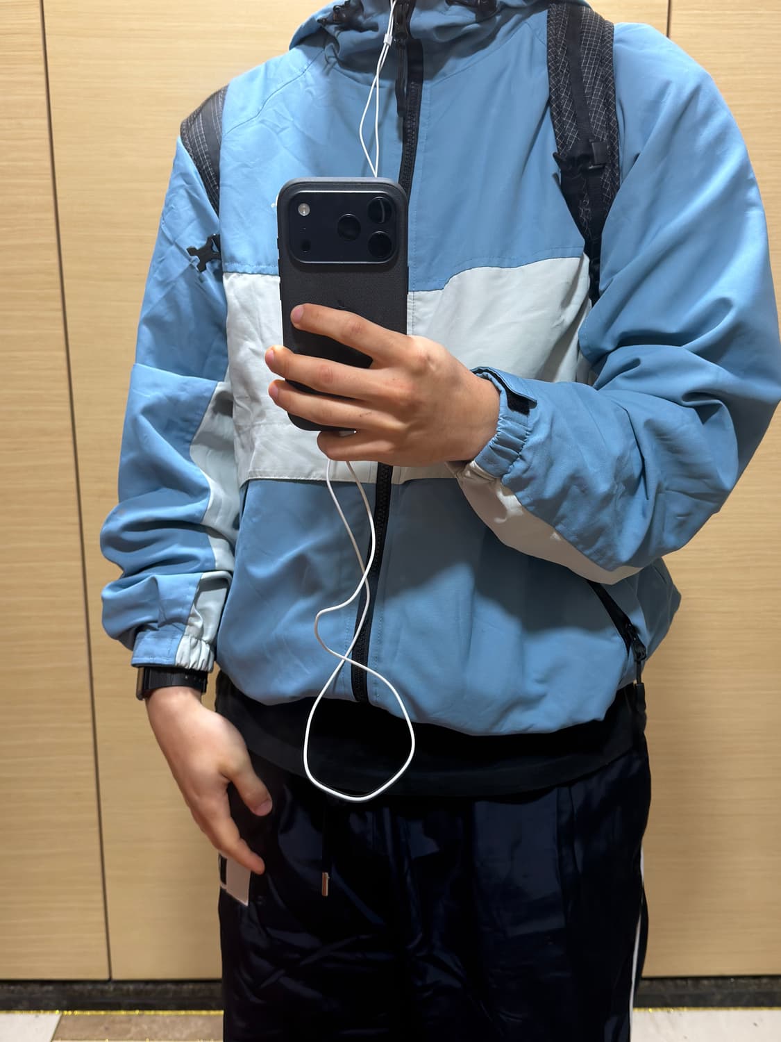 급처 마하그리드 도비 윈드브레이커 블루 M 판매 상품이미지2