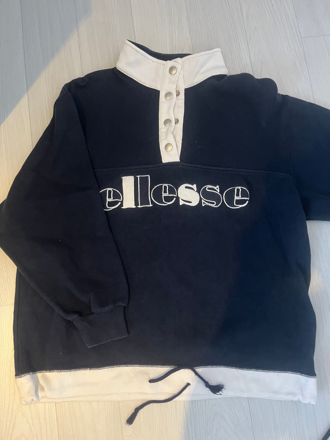 ELLESSE 반집업 맨투맨 네이비 상품이미지1