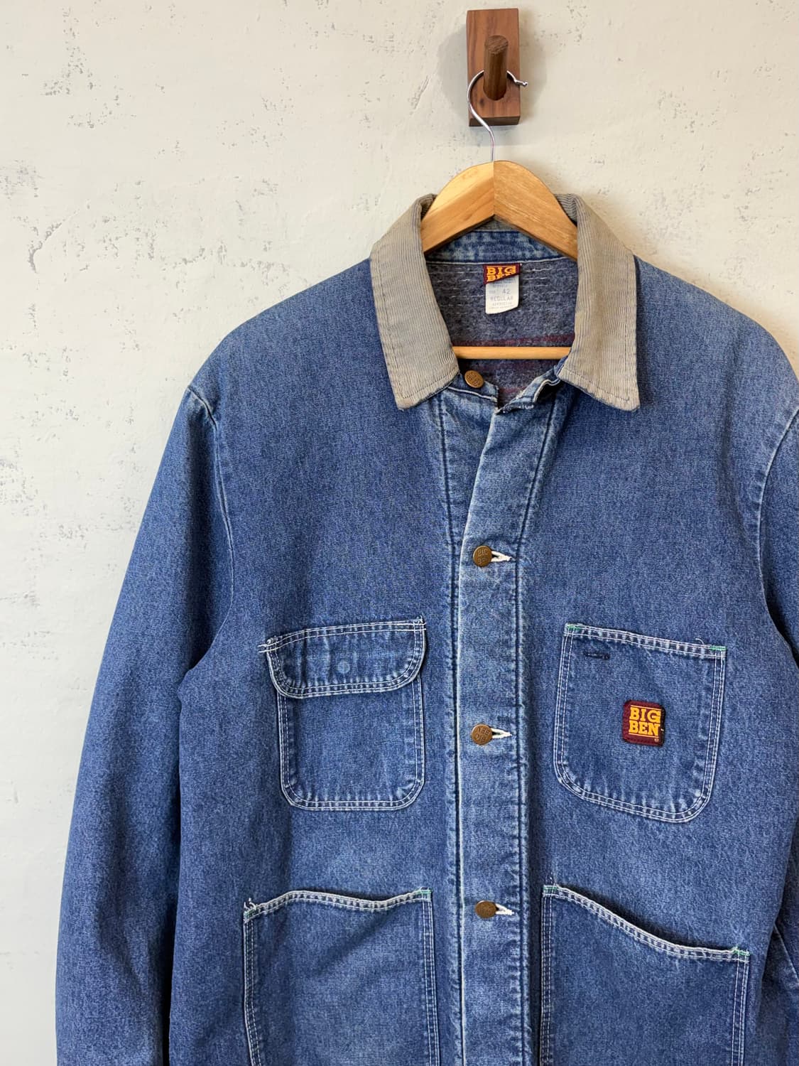 빅벤 랭글러 80s USA 데님 블랭킷 커버올 자켓 상품이미지5