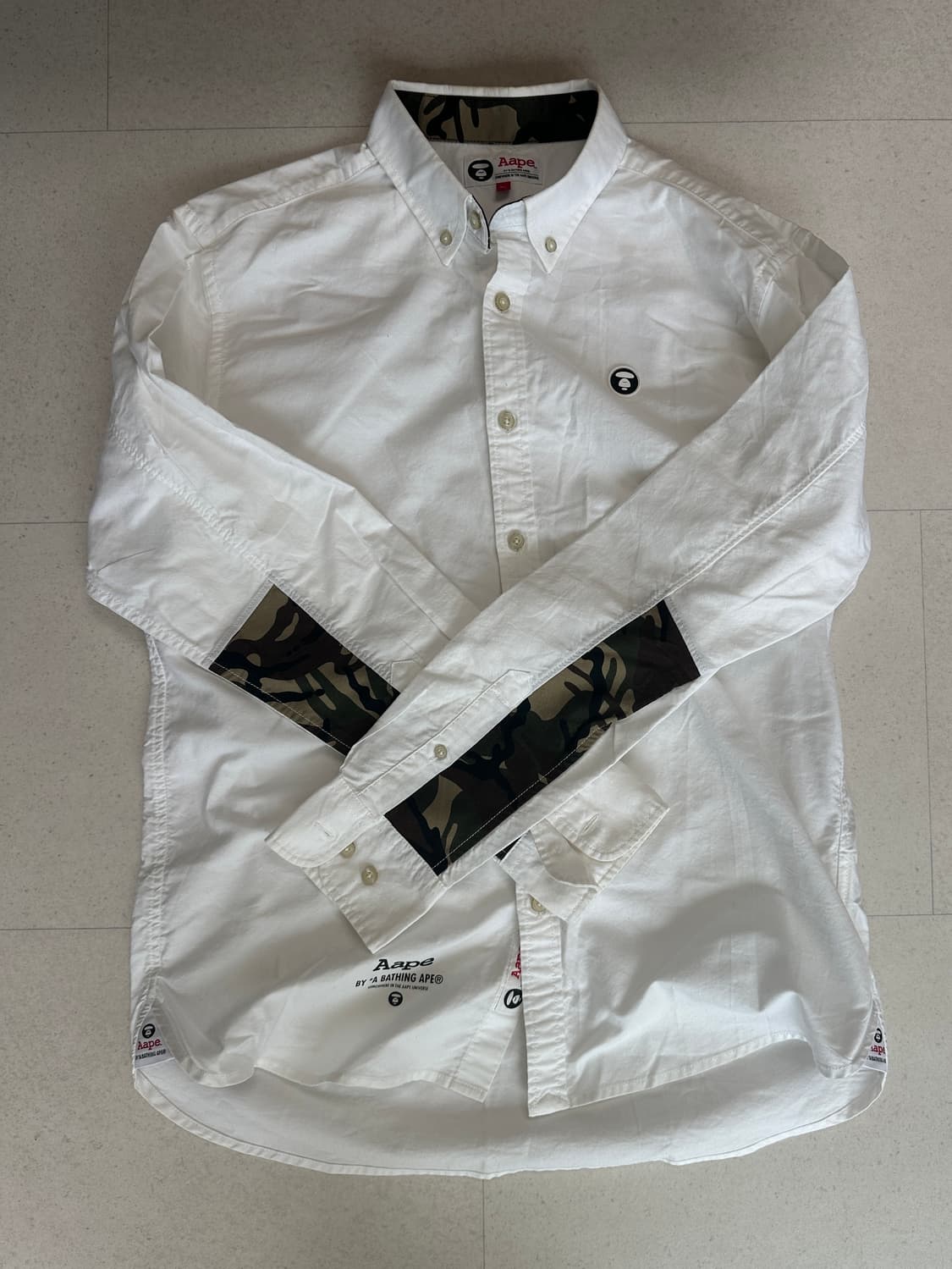 베이프 카모 옥스포드 셔츠 AAPE By A Bathing Ape 상품이미지1