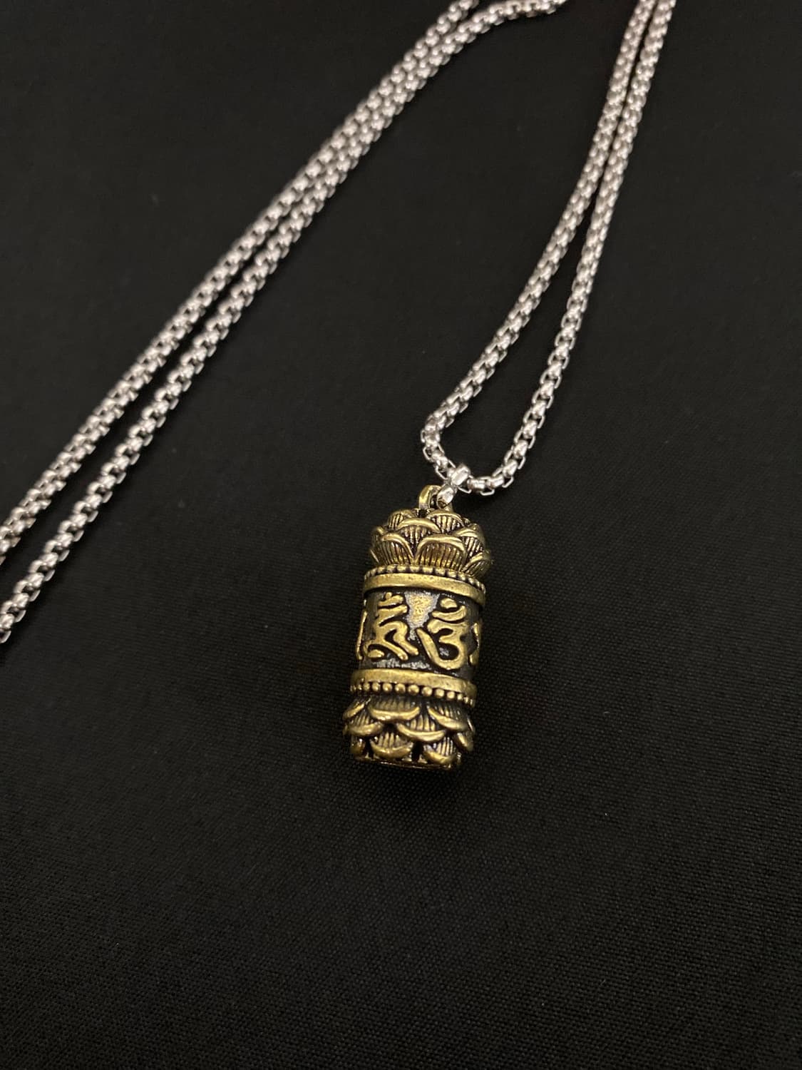 티베트 만트라 육자진언 실린더 팬던트 목걸이 상품이미지2