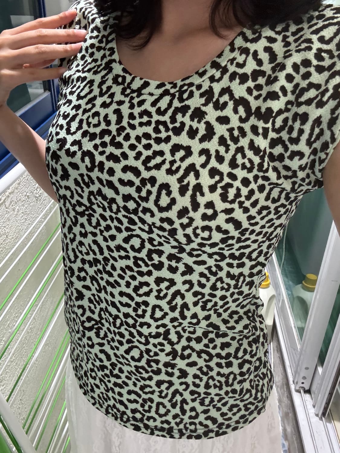 Mint leopard top 상품이미지2