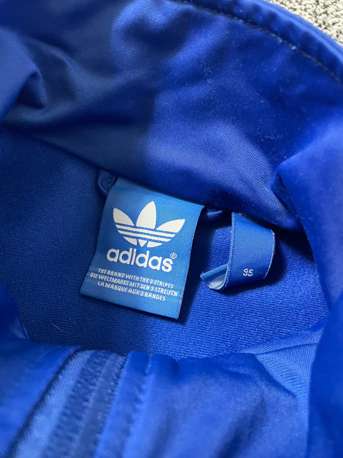 빈티지9. 아디다스 파이어버드 져지 삼선 로얄 블루 트랙탑 트레이닝 상품이미지3