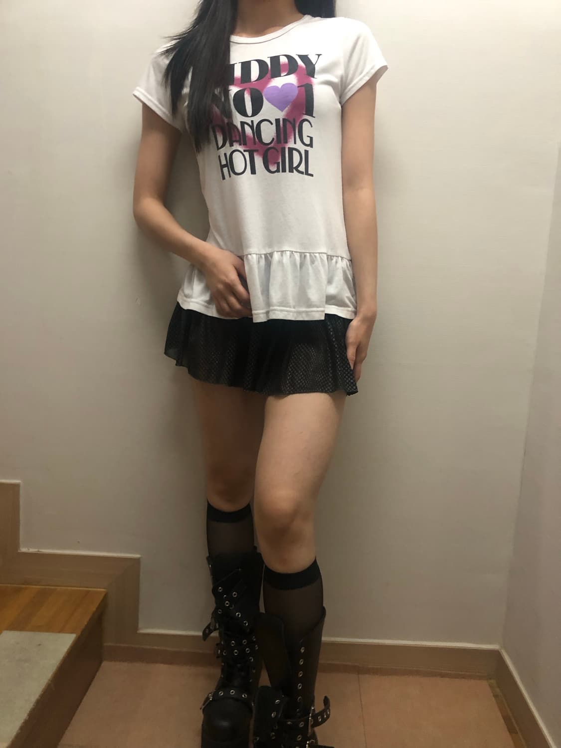 빈티지 화이트 키치 프릴 티셔츠 상품이미지6
