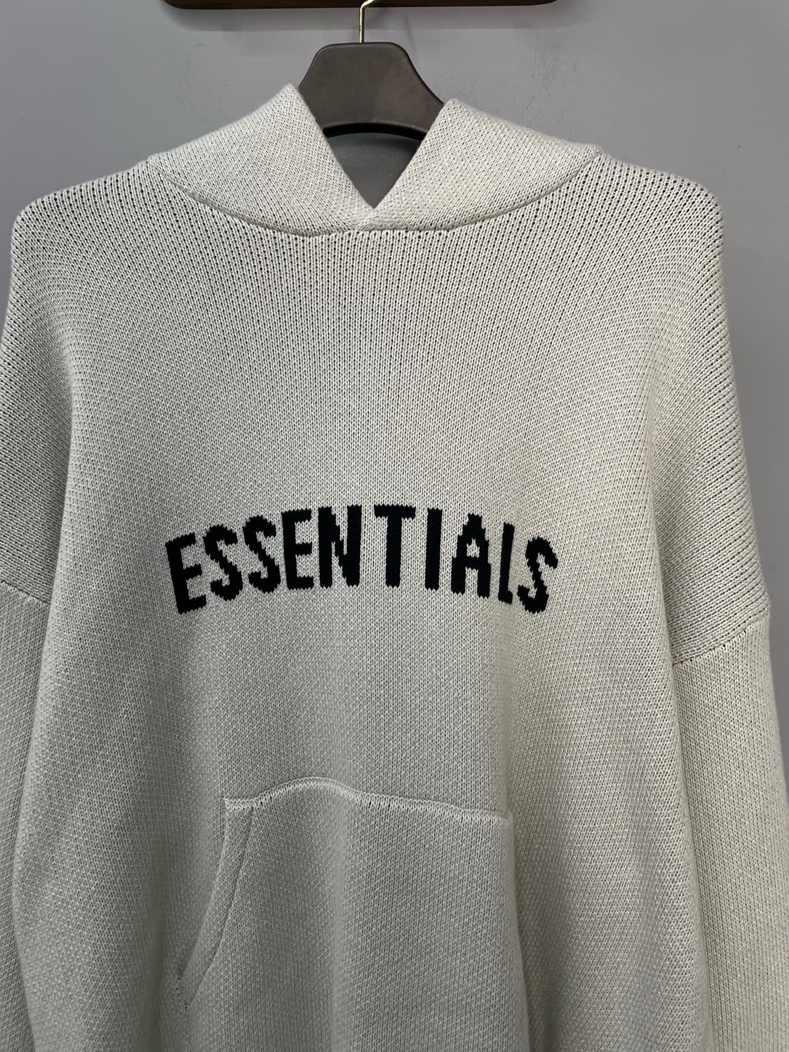 에센셜 풀오버 오트밀 니트 후드티 H1184 상품이미지3