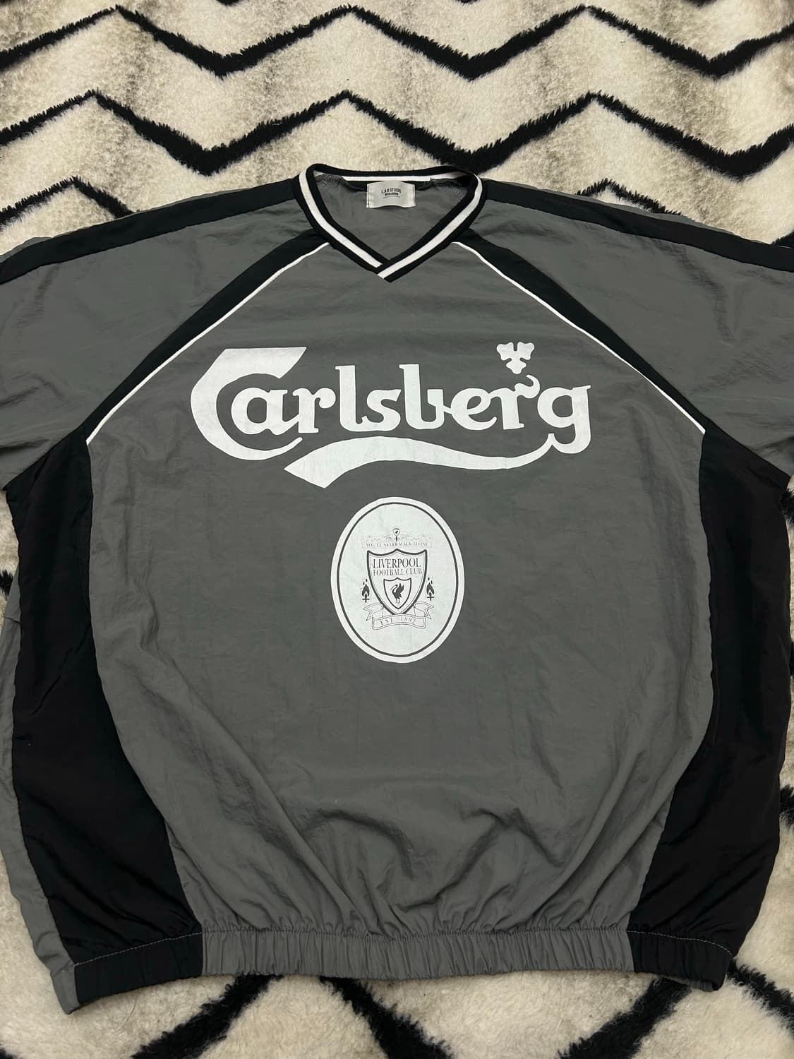 [실측XL]빈티지 칼스버그 리버풀 V넥 오버핏 웜업 상품이미지4