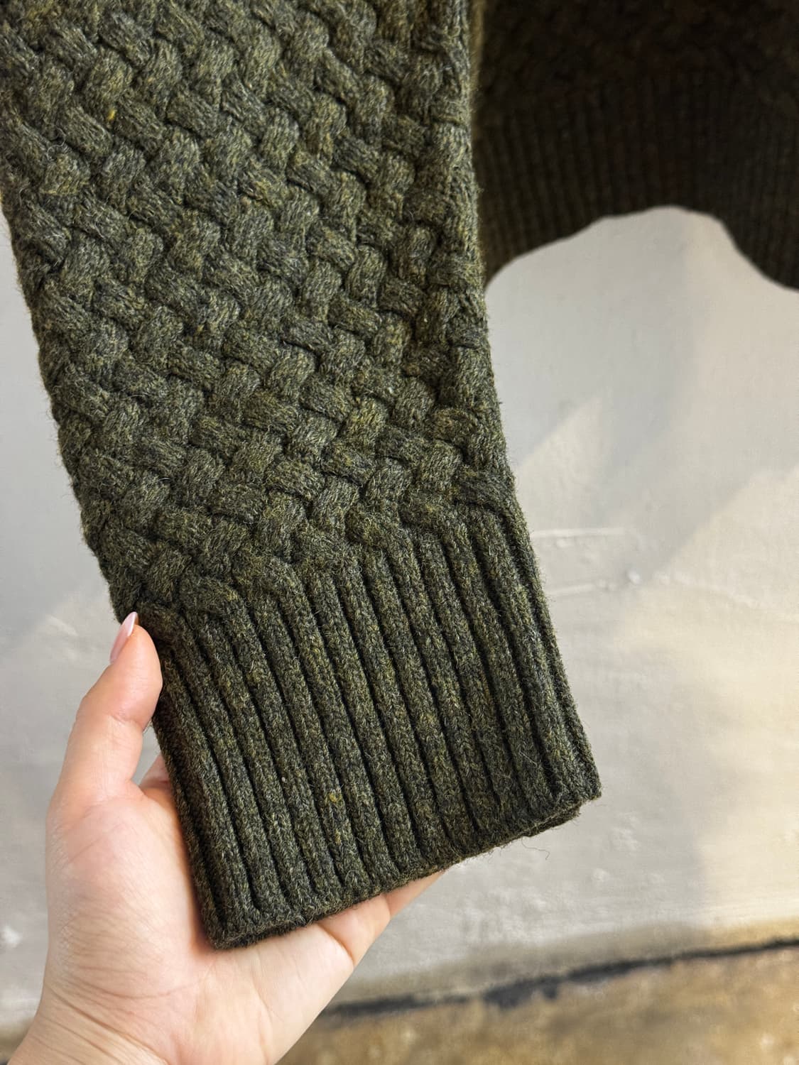 프리즘웍스 체인메일 니트/모스 그린 상품이미지5