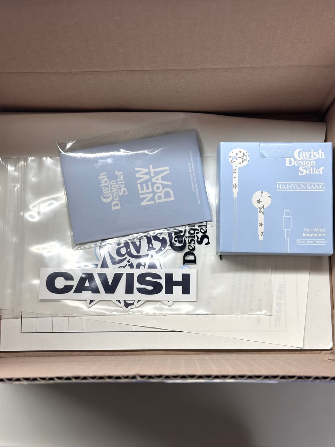 카비시x하현상 이어폰 c타입 블루 단순개봉 새상품(포카o) 상품이미지2