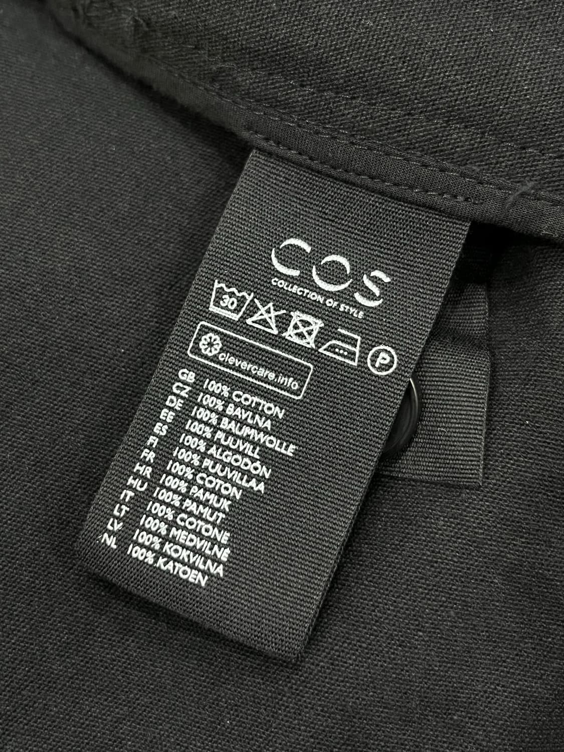 COS 블랙 면 셔츠자켓 상품이미지3