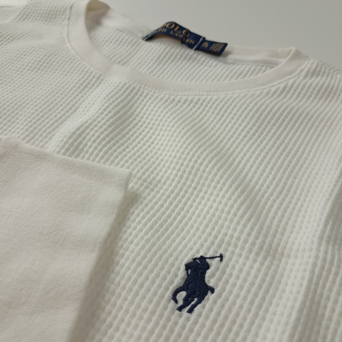 CK342 XL 폴로 화이트 와플 티셔츠 상품이미지4